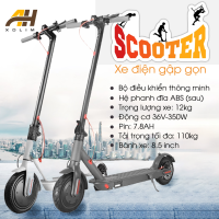XE ĐIỆN GẤP GỌN, SCOOTER BẢNH BÁNH ĐẶC LỚN 8,5 INCH